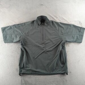 Dunning Golf Pullover Jacket Mens XL Gray Short Sleeve Half Zip Windshirt Canada